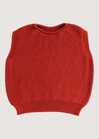 Pull HARVEY en laine merinos rouge - HVID