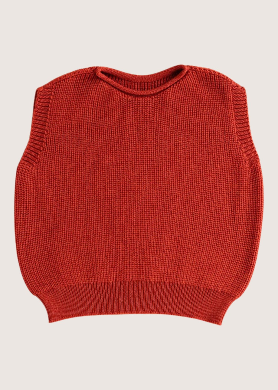 Pull HARVEY en laine merinos rouge - HVID