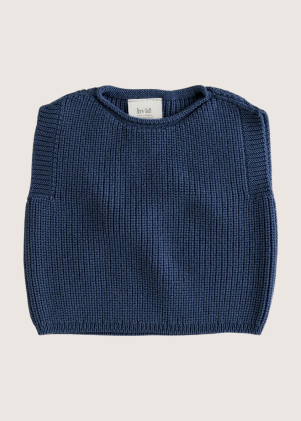 Pull HARVEY en laine merinos bleu - HVID