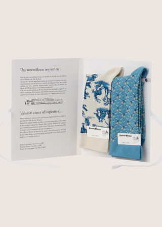 Coffret de Chaussettes Toile de Jouy - BONNE MAISON