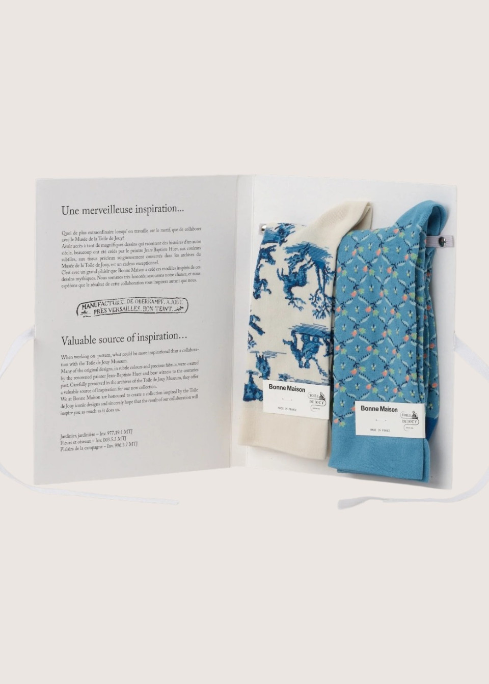 Coffret de Chaussettes Toile de Jouy - BONNE MAISON