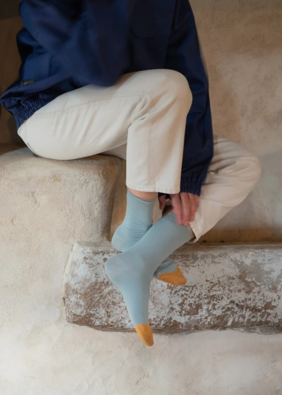Sage Cotton Socks - BONNE MAISON