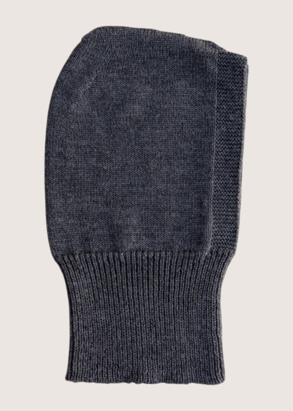 Kids Balaclava in Dark Grey Merino - HVID